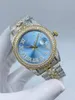 Wristwatches "Mens Watch With Full Diamond And Precision Steel Bezel 41mm Mechanical Movement Waterproof"