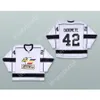 Gdsir Custom DEVIN DIDIOMETE 42 COLORADO EAGLES MAGLIA DA HOCKEY BIANCA NUOVA Top Ed S-M-L-XL-XXL-3XL-4XL-5XL-6XL