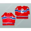 Maillot de hockey rouge personnalisé NORM SCHMITZ 2 MACON WHOOPEES, nouveau haut cousu S-M-L-XL-XXL-3XL-4XL-5XL-6XL