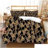 Bedding Sets Luxury Baroque Modern Art 3D Golden Lion Animal Bed Linen Set Duvet Er 23 Pcs Single Double Microfiber Drop Delivery Ho Dhnw8