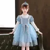 Girl's jurken avond prinses meisjes feest prom tule jurk pluizig bloemen meisje winter fluweel peuter lolita jurken voor kinderen nieuwjaar 2023