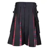 Calças masculinas xadrez kilts cravejados design escocês-festival punk costura moderno kilt saias tradicional homem plissado-saia carnaval