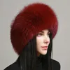 トラッパーの帽子100ナチュラルファーハットファッションの女性キャップ厚い冬の温かい女性のためのイヤーマフ231218