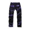 Jeans pour hommes Vibe Style Lightning Print Tie Dye Hommes Droit Y2K Pantalon Hip Hop Vintage Japonais Femmes Denim Pantalon Ropa Hombre 231219
