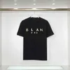 Designer Luxury balans Classic 2023 Nuova T-shirt a maniche corte per uomo e donna, top casual ampio con stampa in metallo dorato in puro cotone