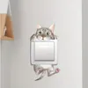 1 Stück Cartoon süße Katze Muster Lichtschalter Aufkleber, Badezimmer Schlafzimmer Wohnzimmer Schalter Aufkleber, abnehmbare Lichtschalter Aufkleber, selbstklebende Wandaufkleber