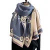 2024 New Fashion Pony Style Imitation Cashmere Scarf Women's Winter Thickened Student Warm Neck Shawl