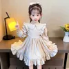 Girl's Dresses Kids Spring Autumn Clothes Children Ruffle Dresses Dot Print Korean Fashion Girl Long Sleeve Casual Cotton Dress