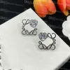 Boucles d'oreilles de styliste charmantes pour femmes, avec strass, classiques, en or 18 carats, clous d'oreilles, cadeaux d'anniversaire de mariage