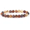 Bracelet élastique en pierre d'agate naturelle de 8mm, perle ample, bijoux pour femmes, vente en gros