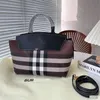 Women Handbag Hand bag Graceful Catherine Totes Shoulder Crossbody Bags Large Capacity Tartan Cotton Patchwork Color Detchable Strap Interior Zipper Purse