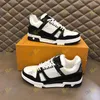 Quality Designer Trainer Sneaker Virgil Casual Shoes Calfskin Abloh Black White Green Red Blue Leather Overlays Platform Outdoor Walking Low Sneakers