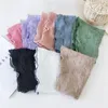 Scarves Headscarf Female Scarf Fashion Cotton Linen Solid Color Small Shawl Pleated Embossed Autumn