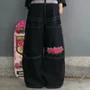 Men's Jeans Y2K Baggy Mens Hip Hop Pocket Letter Embroidery Oversized Black Pants Harajuku Gothic High Waist Wide Trousers 231219