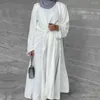 Etnische kleding 2 -delige open abaya moslim vrouwen kralen kimono maxi jurk set Dubai kaftan kalkoen Arabische mantel islam Ramadan jalabiya outfits