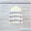 Mens Plus size truien Paris HEAVE GEMAAKT ALPACA WOL STRIPED HOOG KRAAK JUMPER PERFECT VOOR MEN Women Fashionista Casual gebreide Wool Dh5SL