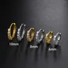 Boucles d'oreilles créoles pour femmes, 1 pièce, Piercing Tragus conque, cristal Zircon, petit Huggie, Cartilage fin, bijoux cadeau