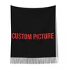 Sjaals Aangepaste foto Dames Pashmina Sjaal Wraps Fringe Sjaal Lang Groot