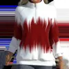 Hoodies للسيدات النساء الخريف الشتاء ألوان التدرج المتدرج البسيط البسيط الأنيق المطبوعة نصف الياقات عالية الأكمام طويلة الأكمام