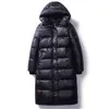 Women s Down Parkas 2023 Winter Cotton Jackets kläder Långt Slim Hooded Warm Coats Female Black Overcoats V1162 231219