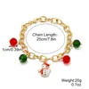 Lien Bracelets Personnalité Simple Design Bracelet À Breloques De Noël Père Noël Bonhomme De Neige Pendentif Pour Femmes Fille Beauté Doux Mignon Bijoux Xma