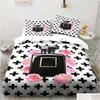 Ensembles de literie par motif Rose Flower Twin Set 3 pièces Couette Couette Er Double King Home Textile Drop Delivery Garden Textiles S DHF0P