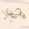 Dangle żyrandol kolczyki Dangle Star Tassel for Women Korean Fashion Cydron Upięcia Kobieta ucha biżuterii dziewczęta Prezenty Dh3kh