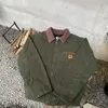 Giacca da uomo di alta qualità Hart Carha Vintage J97 Canvas Ready-to-wear lavato con risvolto ampio con cerniera 2m07 F0d3