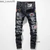 Новые джинсы amari Washed amirl Брюки amirlies Pp am es amis Denim imiri es amiiri Mens AM Tattered Wornout Designer Jeans Одежда Trend Молодежная мода High Street P E5TY