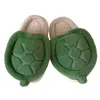 Slippers ASIFN Fuzzy Winter Cotton Women Slippers Warm Soft Sole Turtle Cozy Plush Fashion Funny Indoor Home Footwear Cute Couples Shoes 231219