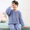 Pigiama di flanella inverno caldo neonato ragazze pigiama set addensare bambino pigiameria pigiama per bambini nuovo pigiama da notte casual per bambini