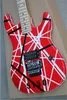 Edward Lodewijk Van Halen 5150 (adesivo laser) guitarra elétrica, decorada com listras pretas e brancas, frete grátis 258