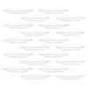 Vaisselle jetable 20 pièces assiette transparente ronde fruits en plastique Service plateau de rangement séché