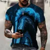 Homens Camisetas 2023 Verão Moderno Estilo Europeu e Americano T-shirt Plus Size 3D Impressão Personalizada