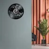 Horloges murales Flamingo Oiseaux Animaux sauvages Cercle Horloge contemporaine Art Décor à la maison Design d'intérieur Vintage Record Décoratif