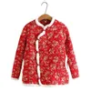 Veste d'hiver en coton, doudoune, petite veste en coton florale de style chinois, style célèbre sur internet