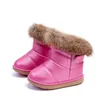 ブーツ冬のキッズスノーブーツファッションソリッドカラー豪華な女の子アンクルブーツ子供綿靴231219