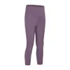 LL Calças de Yoga para Mulheres Exercício Fitness Outfit Cortado Capris Esportes Exercício Fitness Wear Lazer Cortado Leggings