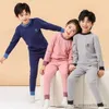 Pajamas Teens Boys Pajamas Winter Thermal Underwear Children's Clothing Sleepwear Baby Pajama Warm Pyjamas Sets For Kids 6 8 10 12 16T