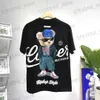 T-shirt da uomo T-shirt da uomo estiva Moda coreana Harajuku Stampa Mezze maniche Tops Tees Uomo Streetwear Trend Abbigliamento uomo T-shirt in cotone Uomo T231219