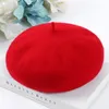 Berets Inverno Quente Boina de Lã Mulheres Meninas Francês Elegante Artista Beanies Grosso Respirável Chapéu de Lã Macia Alargada Faixa de Suor Caminhada Cap