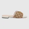 الصنادل الفاخرة للسيدات غير الرسمية عالية الجودة من الجلود الحقيقية الشاطئ النعال السيدات الكلاسيكية أحذية الإناث Flip Flops Sandal G604409