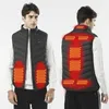 Gilets pour hommes 17139 zones gilet chauffant hommes femmes chauffage électrique USB veste bodywarmer hiver 231218