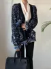 Frauen Strick Koreanischen Stil Chic Herbst Winter V-ausschnitt Quaste Wolle Gemischt Farbe Strickjacke Lose Langarm Pullover Mantel Z536