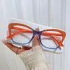 Okulary przeciwsłoneczne ramy ramy okularów dla kobiet kota okulisty okulisty niebieskie światło blokowanie projektantów damskich okularów Ins 2024