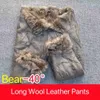 Pantaloni da uomo Pura pelle di pecora Freddo Inverno Vita alta Interno Addensato Peluche Genuino Classico Uomo Donna Lana Pantaloni in cotone 231218