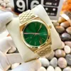 Nixo Fashion Paar Retro Square Dial Small Gold Watch Men en Women Hip Hop Steel Band Watch2128