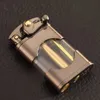 Zorro 2022 New Retro Kerosène Windproofroproofrpohe Transparent Fuel Tank Forwing Lrass Brass Griding Wheel Metal's Men's Gift