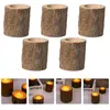 Castiçais 10 pcs suporte de madeira recipiente velas clássico natural castiçal casamento criativo castiçal decorativo natal