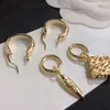 Kolczyki kolczyki z złotem z złotym klipem